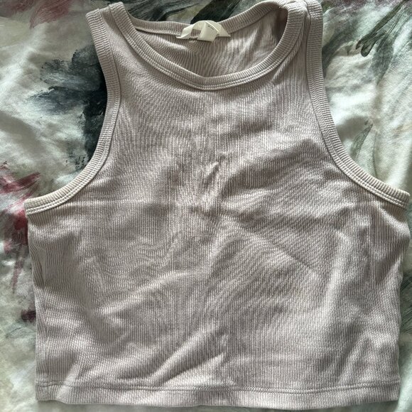 H&M Beige Cotton Crop Top – Never Worn, Size M - Picture 1 of 1